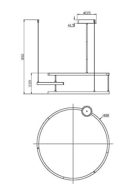 Подвесной светодиодный светильник Maytoni Line MOD016PL-L52BK изображение 4 Подвесной светодиодный светильник Maytoni Line MOD016PL-L52BK Фото № 4