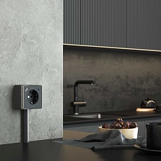 Розетка с заземлением, шторками и USB тип A+C Werkel Gallant графит рифленый W5071704 4690389179617 1