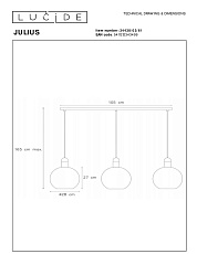 Подвесной светильник Lucide Julius 34438/03/61 1
