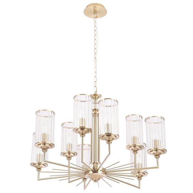 Подвесная люстра Crystal Lux Gloria SP9 Brass изображение 6 Подвесная люстра Crystal Lux Gloria SP9 Brass Фото № 6