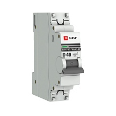 Автоматический выключатель 1P 40А (D) 6кА ВА 47-63 EKF PROxima mcb4763-6-1-40D-pro