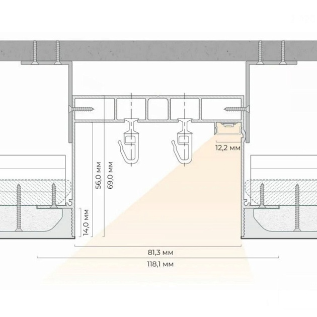 Скрытый карниз FerGipps белый СК 60 УТ000001751 Фото № 2