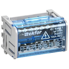 TEKFOR Шины на DIN-рейку (кросс-модуль) ШНК 2х7 L+PEN IEK TF-DN10-2-07-100