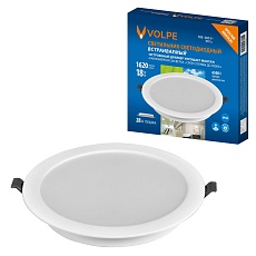 Встраиваемый светодиодный светильник Volpe ULM-Q237 18W/6500K WHITE UL-00013164 2