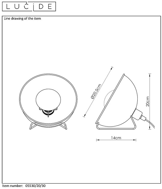 Настольная лампа Lucide Alvaro 05530/20/30 изображение 4 Настольная лампа Lucide Alvaro 05530/20/30 Фото № 4