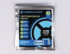Светодиодная лента Ambrella Light 10W/m 320LED/m COB холодный белый 5M GS2603 3
