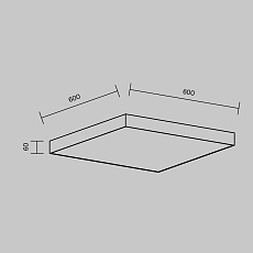 Потолочный светодиодный светильник Maytoni Zon C032CL-90W3K-SQ-B 4