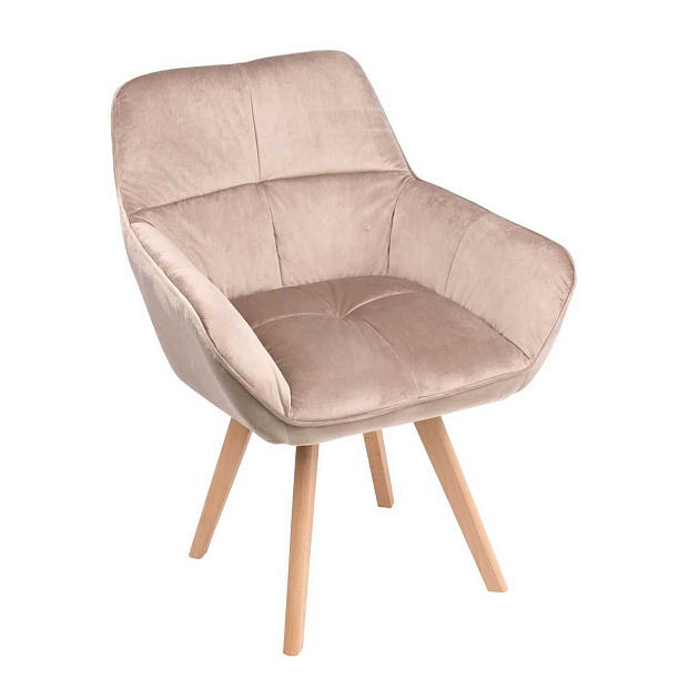 Кресло AksHome Soft бежевый, велюр 75719 изображение 1 Кресло AksHome Soft бежевый, велюр 75719 Фото № 1