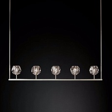 Подвесная люстра Imperium Loft Rh Boule De Cristal Linear Chandelier 5 Nickel 240205-22