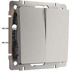 Выключатель двухклавишный проходной (дымчатый) W1222004/ a069458