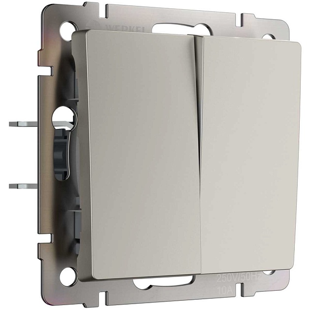 Выключатель двухклавишный проходной (дымчатый) W1222004/ a069458 изображение 1 Выключатель двухклавишный проходной (дымчатый) W1222004/ a069458 Фото № 1