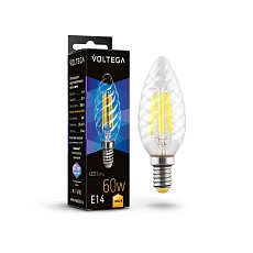 Лампа светодиодная Voltega E14 6W 3000K прозрачная 7211 1