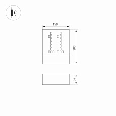 Уличный настенный светодиодный светильник Arlight LGD-Sign-Wall-S150x200-3W Warm3000 030022 1