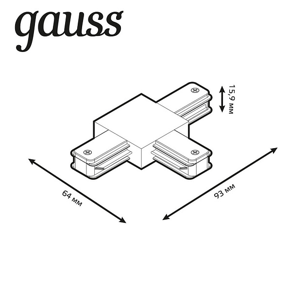 Коннектор T-образный Gauss TR109 фото 2