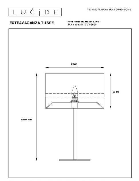 Настольная лампа Lucide Extravaganza Tusse 10509/81/66 фото 2