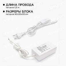 Светодиодная лента Apeyron 14,4W/m 60LED/m 5050SMD холодный белый 1M 10-67 1