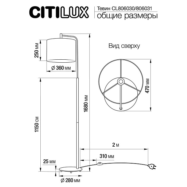 Торшер Citilux CL806031 Фото № 2