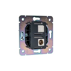 Розетка STRONG компьютерная RJ45 кат6 + TV с/у жемчуг KRANZ KR-78-0722-4 2