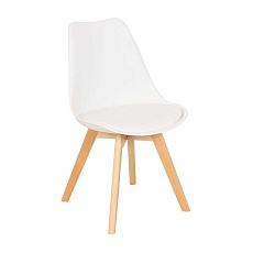 Кухонный стул AksHome Bliss белый, пластик + экокожа 35252