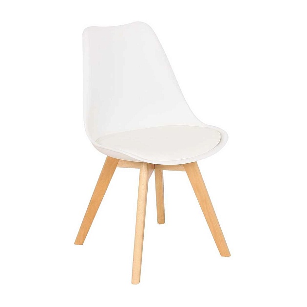 Кухонный стул AksHome Bliss белый, пластик + экокожа 35252 изображение 1 Кухонный стул AksHome Bliss белый, пластик + экокожа 35252 Фото № 1