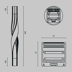 Профиль радиусный Maytoni ALM-3535R-B-T-180°-0.5M 4