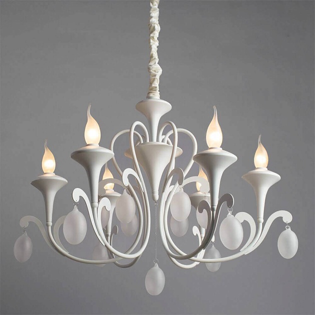 Подвесная люстра Arte Lamp Montmartre A3239LM-6WH изображение 4 Подвесная люстра Arte Lamp Montmartre A3239LM-6WH Фото № 4