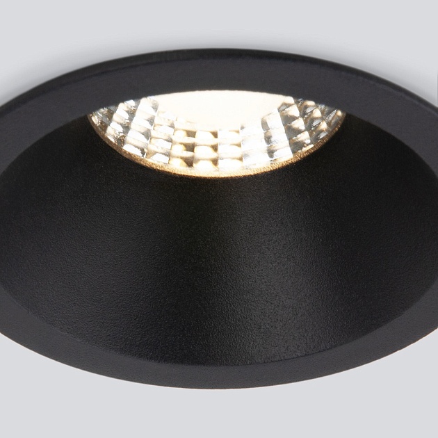 Встраиваемый светодиодный светильник Elektrostandard Lin 15266/LED 7W 3000K BK черный a063926 фото 2