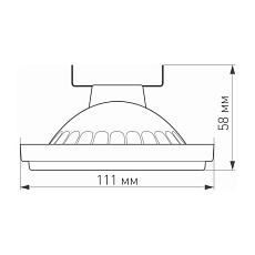 Лампа светодиодная Arlight G53 12W 3000K матовая AR111-UNIT-G53-12W- Warm3000 026887 4