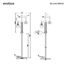 Торшер Evoluce Bagetti SL1142.505.01 1