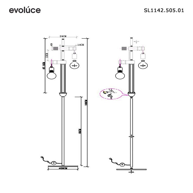 Торшер Evoluce Bagetti SL1142.505.01 изображение 2 Торшер Evoluce Bagetti SL1142.505.01 Фото № 2