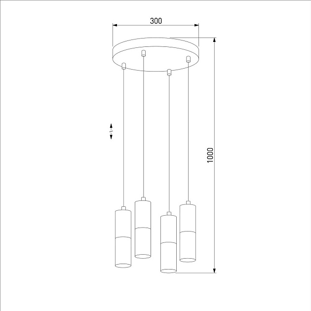 Подвесная люстра TK Lighting 4364 Elit Black Фото № 2