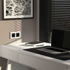 Рамка Werkel Senso на 2 поста белый стекло soft-touch W0023101 4690389200359 2