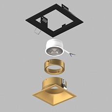 Комплект со светильником Lightstar Domino Quadro (214517+214503+214003) D51703GMOD 3