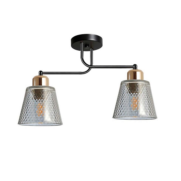 Потолочный светильник ЭкономСвет 12197/2BK+GD GR изображение 1 Потолочный светильник ЭкономСвет 12197/2BK+GD GR Фото № 1