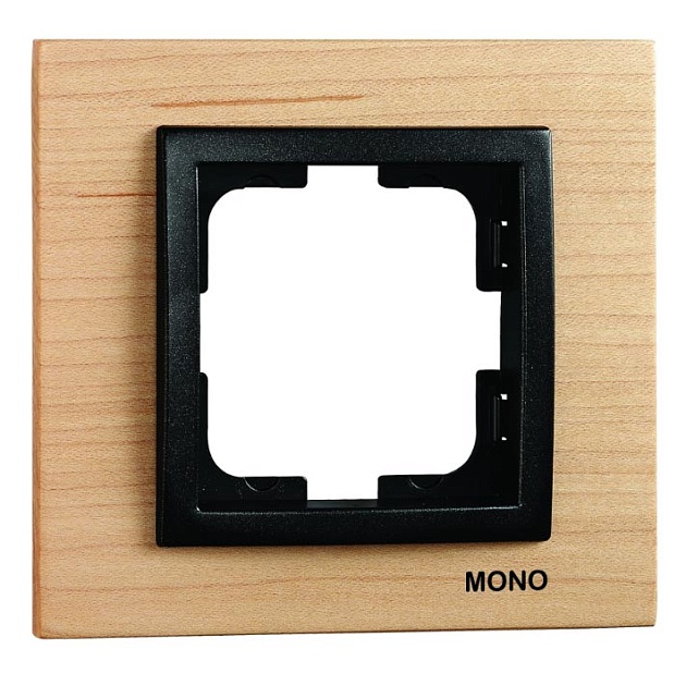 Рамка 1-постовая Mono Electric Style клён 107-520000-160 фото 