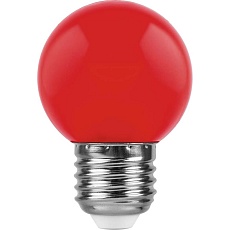Лампа светодиодная Feron E27 1W красная 25116 1