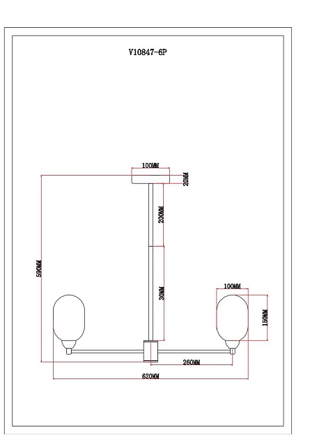 Подвесная люстра Moderli Gracy V10847-6P изображение 2 Подвесная люстра Moderli Gracy V10847-6P Фото № 2
