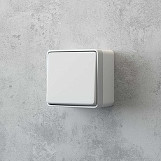 Выключатель одноклавишный влагозащищенный Werkel Gallant белый W5010201 4690389163920 1