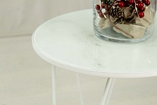 Кофейный стол Sheffilton SHT-CT27 белый муар/белый мрамор 4007482101 3