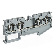 Зажим пружинный, 4-проводной проходной ЗНИ - 2,5 (JXB ST 2,5), серый Stekker 39965 5