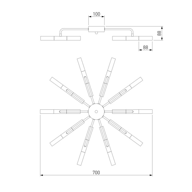 Потолочная люстра Bogates Bastone 347 Smart Фото № 2