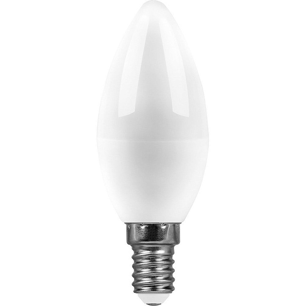 Лампа светодиодная Saffit E14 7W 6400K матовая SBC3707 55169 фото 2