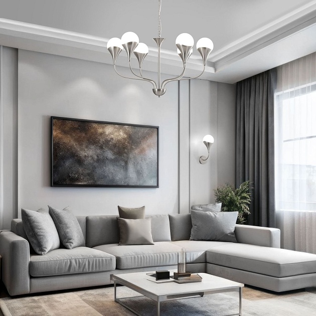 Бра Eurosvet Calyx 60169/1 никель Фото № 3