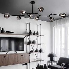 Подвесная люстра Imperium Loft Адель Branching Bubble Chandelier L11 Black Amber 239861-22 2