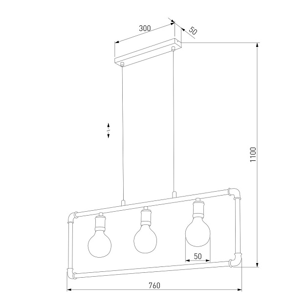 Подвесная люстра TK Lighting 4146 Hydria Фото № 2
