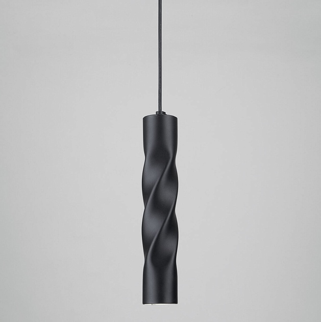 Подвесной светодиодный светильник Eurosvet Scroll 50136/1 LED черный фото 
