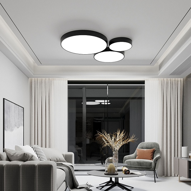 Потолочный светодиодный светильник Eurosvet Entire 90318/1 черный Фото № 3