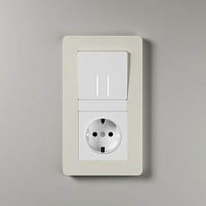 Розетка с заземлением, безвинтовой зажим Werkel белый W1171301 4690389155321 4