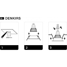 Встраиваемый светильник Denkirs Billum DK3020-BK 1
