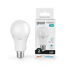 Лампа светодиодная Gauss E27 15W 4100K матовая 23225 1